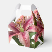 ピンクモダンフローラユリと緑の植物学 フェイバーボックス (裏面サイド)