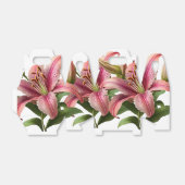 ピンクモダンフローラユリと緑の植物学 フェイバーボックス (折り畳みなし)