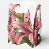 ピンクモダンフローラユリと緑の植物学 フェイバーボックス (オープン)