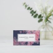 ピンクモダンフローラランドスケープデザインフローリスト 名刺 (スタンド正面)