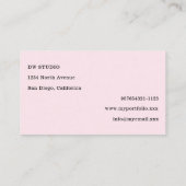 ピンクモダンフローラ名刺 名刺 (裏面)