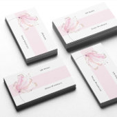 ピンクモダンフローラ名刺 名刺