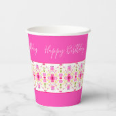 ピンクモダンフローラ設計者 紙コップ (裏面)