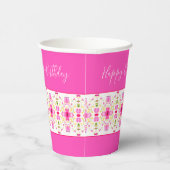 ピンクモダンフローラ設計者 紙コップ (右)