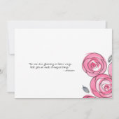 ピンクモダンフローラ誕生発表 案内状 (裏面)