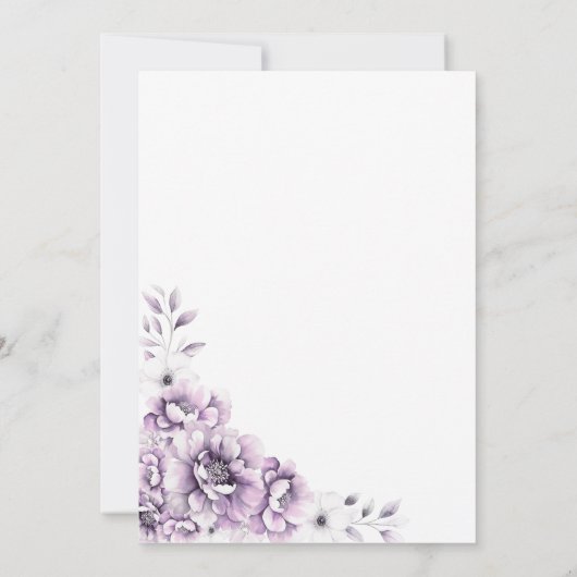 ピンクモダンフローラ90th誕生日パーティー 招待状 (裏面)