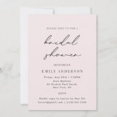 ピンクモダンブライダルシャワー 招待状 (正面)