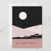 ピンクモダンブラックのスタイリスト6月のギフト券 (正面)