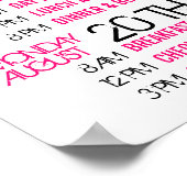 ピンクモダンブラックバチェロレッテの日程 ポスター (角)