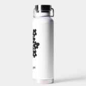 ピンクモダンブラックフローラ ウォーターボトル (背面)