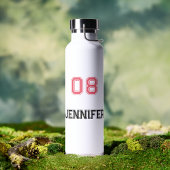 ピンクモダンブラックプレイヤー名ジャージー番号スポーツ ウォーターボトル