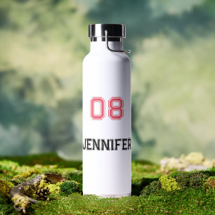 ピンクモダンブラックプレイヤー名ジャージー番号スポーツ ウォーターボトル