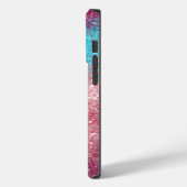 ピンクモダンブルーグリッターガーリー Case-Mate iPhoneケース (裏面 / 左)