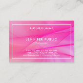 ピンクモダンブルーパープルエレガントプロフェッショナル 名刺 (裏面)