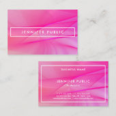 ピンクモダンブルーパープルエレガントプロフェッショナル 名刺 (正面/裏面)