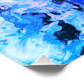 ピンクモダンブルー白黒トレンディー抽象芸術アート ポスター (コーナー)