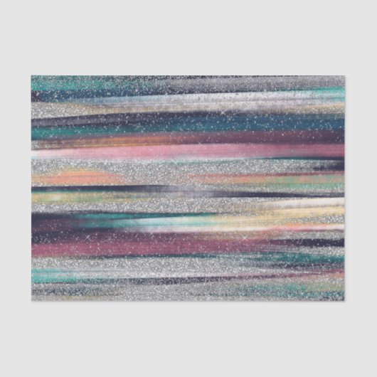 ピンクモダンブルー金ゴールドグリッターブラシストロ絵を描ーク 薄葉紙 (正面)