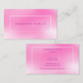 ピンクモダンプエレガントパープルクリエイティブデザイントレンディー 名刺 (正面/裏面)