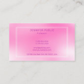 ピンクモダンプエレガントパープルクリエイティブデザイントレンディー 名刺 (裏面)
