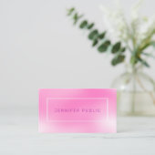 ピンクモダンプエレガントパープルクリエイティブデザイントレンディー 名刺 (スタンド正面)