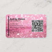 ピンクモダンプロフェッショナルネイリストテンプレート 名刺 (正面)