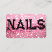 ピンクモダンプロフェッショナルネイリストテンプレート 名刺 (裏面)