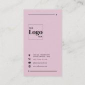 ピンクモダンプロフェッショナルQRコードLinkedIn 名刺 (裏面)