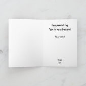 ピンクモダンベ鉱山バレンタインデーのカップル休日 シーズンカード (内部)