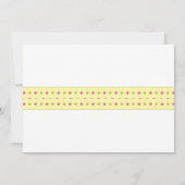 ピンクモダンペイズリーガールベビーシャワー招待状 招待状 (裏面)