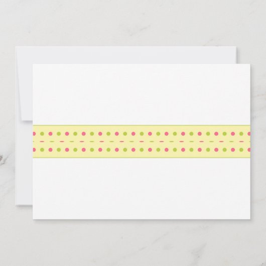 ピンクモダンペイズリーガールベビーシャワー招待状 招待状 (裏面)