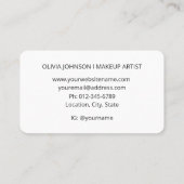 ピンクモダンホログラフィックオパール石の名刺 名刺 (裏面)