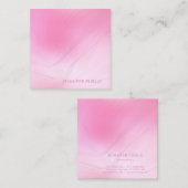 ピンクモダンホワイトテンプレートエレガントプロフェッショナル スクエア名刺 (正面/裏面)