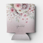 ピンクモダンホワイトフローラクーラーボックス 缶クーラー (裏面)