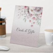 ピンクモダンホワイトフローラテーブルトップシンボルや象徴 台座サイン (インサイチュ)