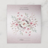 ピンクモダンホワイトフローラ座席表 プレイスカード (外部開封)