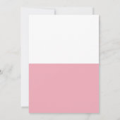 ピンクモダンホワイトブラシ書道ブライダルシャワー 招待状 (裏面)