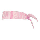 ピンクモダンホワイトマーブリング絵を描抽象デザイン タイヘッドバンド (回転90)