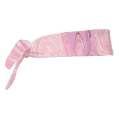ピンクモダンホワイトマーブリング絵を描抽象デザイン タイヘッドバンド (回転270)
