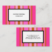 ピンクモダンホワイトミニマルフェミニンプロフェッショナル 名刺 (正面/裏面)