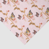 ピンクモダンボホバタフライ花柄 薄葉紙 (詳細)