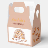 ピンクモダンボホレインボー1歳の誕生日ありがとう フェイバーボックス (オープン)