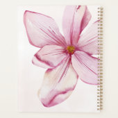 ピンクモダンマグノリア水彩画フェミニン業 プランナー手帳 (裏面)