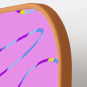 ピンクモダンマゼンタのピックボールパドルのループ ピックルボールラケット (左詳細)