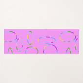 ピンクモダンマゼンタヨガマットのループ ヨガマット (正面(横))