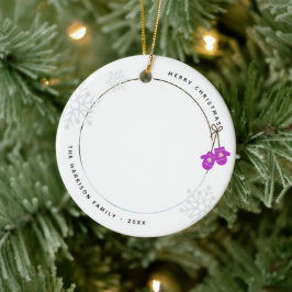 ピンクモダンミッテンス写真 セラミックオーナメント