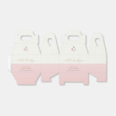 ピンクモダンミニマリスト野花ベビーシャワー フェイバーボックス (折り畳みなし)