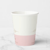 ピンクモダンミニマリスト野花ベビーシャワー 紙コップ (左)