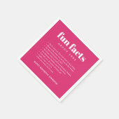 ピンクモダンミニマルおもしろいファクト誕生日年 スタンダードカクテルナプキン (角)