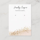 ピンクモダンミニマルと金ゴールドの収入保持者 名刺 (正面)