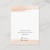 ピンクモダンミニマルと金ゴールドの収入保持者 名刺 (裏面)